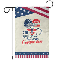 250 Years of American Compassion Garden Flag Patriotic Medical Worker