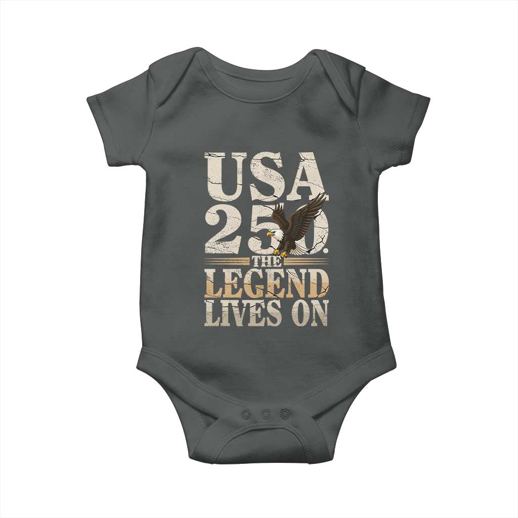 USA 250 The Legend Lives On Baby Onesie Patriotic Eagle for Semiquincentennial 2026 - Wonder Print Shop