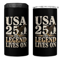 USA 250 The Legend Lives On 4 in 1 Can Cooler Tumbler Patriotic Eagle for Semiquincentennial 2026 - Wonder Print Shop