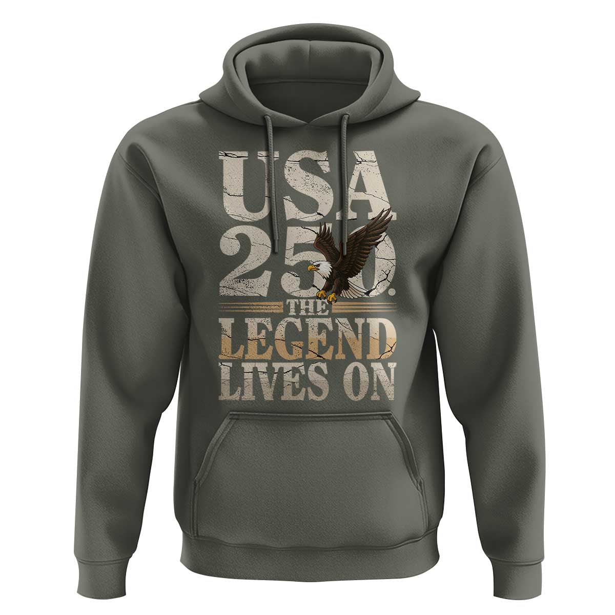 USA 250 The Legend Lives On Hoodie Patriotic Eagle for Semiquincentennial 2026 - Wonder Print Shop