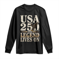 USA 250 The Legend Lives On Long Sleeve Shirt Patriotic Eagle for Semiquincentennial 2026 - Wonder Print Shop