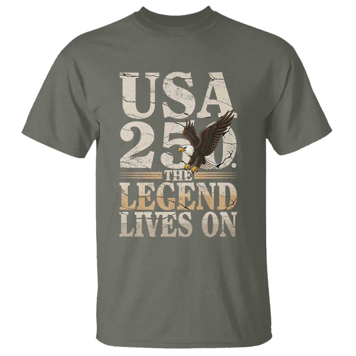 USA 250 The Legend Lives On T Shirt Patriotic Eagle for Semiquincentennial 2026 - Wonder Print Shop