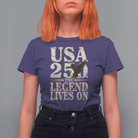 USA 250 The Legend Lives On T Shirt For Women Patriotic Eagle for Semiquincentennial 2026 - Wonder Print Shop