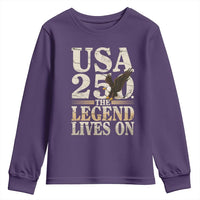 USA 250 The Legend Lives On Youth Sweatshirt Patriotic Eagle for Semiquincentennial 2026 - Wonder Print Shop