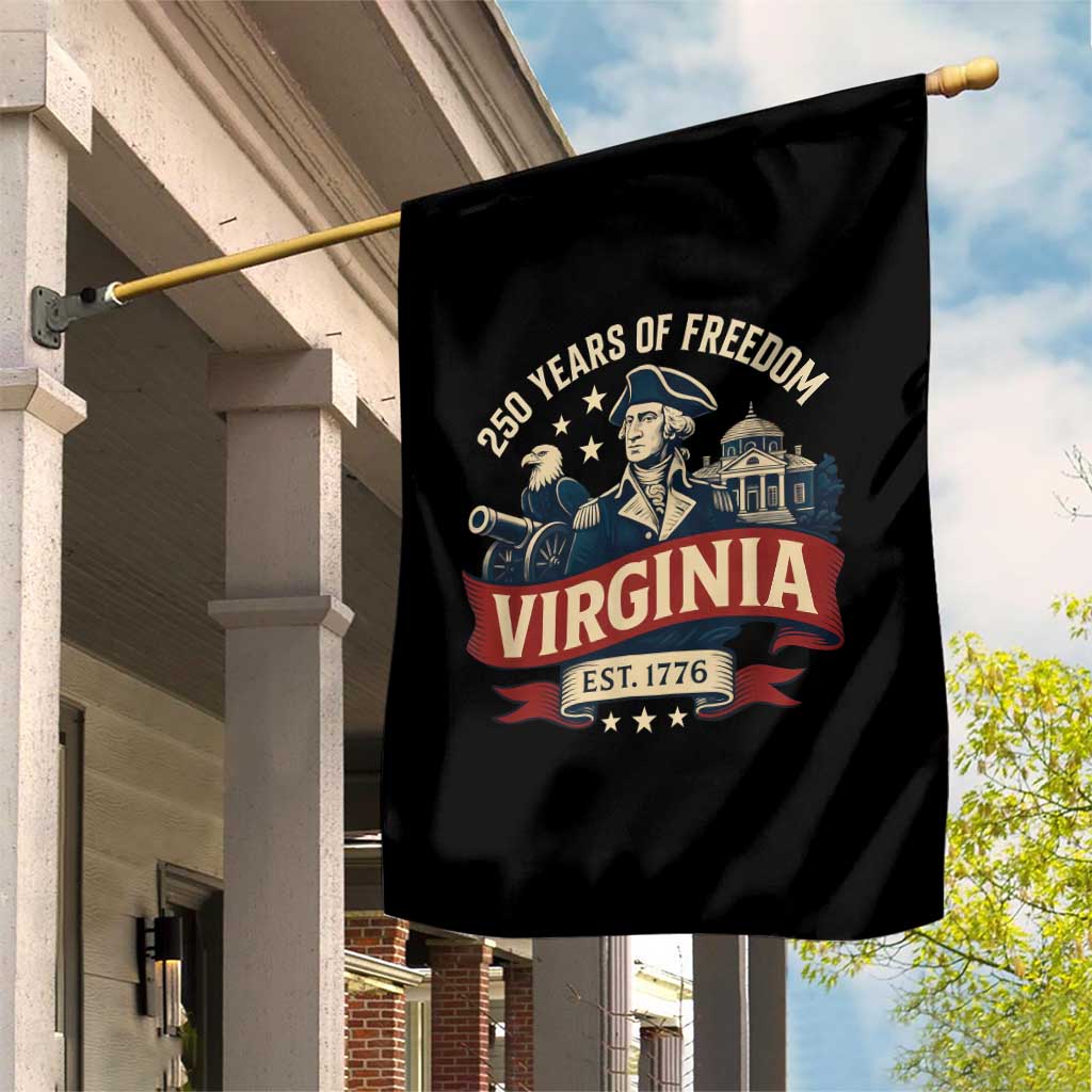 Virginia 250 Years of Freedom Garden Flag George Washington Patriotic State Pride Est. 1776 - Wonder Print Shop