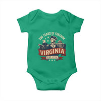 Virginia 250 Years of Freedom Baby Onesie George Washington Patriotic State Pride Est. 1776 - Wonder Print Shop