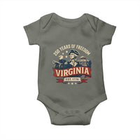 Virginia 250 Years of Freedom Baby Onesie George Washington Patriotic State Pride Est. 1776 - Wonder Print Shop