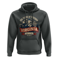 Virginia 250 Years of Freedom Hoodie George Washington Patriotic State Pride Est. 1776 - Wonder Print Shop