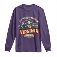 Virginia 250 Years of Freedom Long Sleeve Shirt George Washington Patriotic State Pride Est. 1776 - Wonder Print Shop