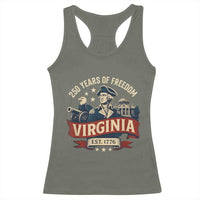 Virginia 250 Years of Freedom Racerback Tank Top George Washington Patriotic State Pride Est. 1776 - Wonder Print Shop