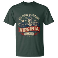 Virginia 250 Years of Freedom T Shirt George Washington Patriotic State Pride Est. 1776 - Wonder Print Shop
