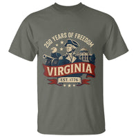 Virginia 250 Years of Freedom T Shirt George Washington Patriotic State Pride Est. 1776 - Wonder Print Shop