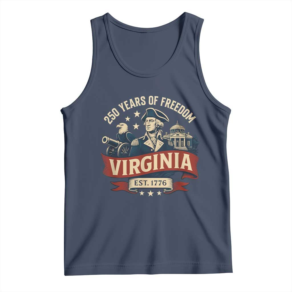 Virginia 250 Years of Freedom Tank Top George Washington Patriotic State Pride Est. 1776 - Wonder Print Shop
