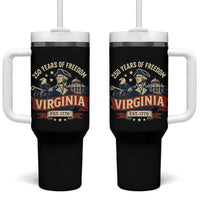Virginia 250 Years of Freedom Tumbler With Handle George Washington Patriotic State Pride Est. 1776 - Wonder Print Shop