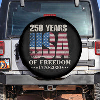 USA Flag 250 Years of Freedom Spare Tire Cover Vintage Patriotic 1776 to 2026 Semiquincentennial - Wonder Print Shop