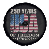USA Flag 250 Years of Freedom Spare Tire Cover Vintage Patriotic 1776 to 2026 Semiquincentennial - Wonder Print Shop
