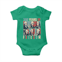 Founding Fathers 250 Years of Freedom Baby Onesie Patriotic Pop Art Style Semiquincentennial 2026 - Wonder Print Shop