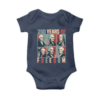 Founding Fathers 250 Years of Freedom Baby Onesie Patriotic Pop Art Style Semiquincentennial 2026 - Wonder Print Shop
