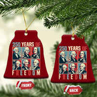 Founding Fathers 250 Years of Freedom Ceramic Ornament Patriotic Pop Art Style Semiquincentennial 2026 - Wonder Print Shop