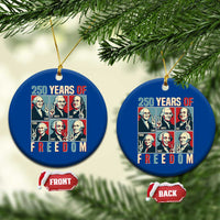 Founding Fathers 250 Years of Freedom Ceramic Ornament Patriotic Pop Art Style Semiquincentennial 2026 - Wonder Print Shop