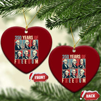 Founding Fathers 250 Years of Freedom Ceramic Ornament Patriotic Pop Art Style Semiquincentennial 2026 - Wonder Print Shop