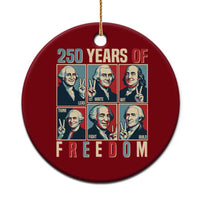 Founding Fathers 250 Years of Freedom Ceramic Ornament Patriotic Pop Art Style Semiquincentennial 2026 - Wonder Print Shop