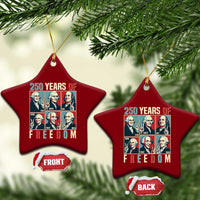 Founding Fathers 250 Years of Freedom Ceramic Ornament Patriotic Pop Art Style Semiquincentennial 2026 - Wonder Print Shop