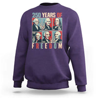 Founding Fathers 250 Years of Freedom Sweatshirt Patriotic Pop Art Style Semiquincentennial 2026 - Wonder Print Shop