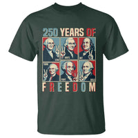 Founding Fathers 250 Years of Freedom T Shirt Patriotic Pop Art Style Semiquincentennial 2026 - Wonder Print Shop
