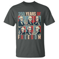 Founding Fathers 250 Years of Freedom T Shirt Patriotic Pop Art Style Semiquincentennial 2026 - Wonder Print Shop