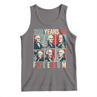 Founding Fathers 250 Years of Freedom Tank Top Patriotic Pop Art Style Semiquincentennial 2026 - Wonder Print Shop