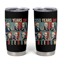 Founding Fathers 250 Years of Freedom Tumbler Cup Patriotic Pop Art Style Semiquincentennial 2026 - Wonder Print Shop