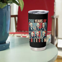 Founding Fathers 250 Years of Freedom Tumbler Cup Patriotic Pop Art Style Semiquincentennial 2026 - Wonder Print Shop