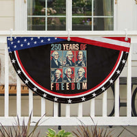 Founding Fathers 250 Years of Freedom Patriotic Fan Flag Pop Art Style Semiquincentennial 2026