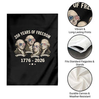 250 Years of Freedom Founding Fathers Garden Flag Patriotic 1776 to 2026 July 4th American History - Wonder Print Shop