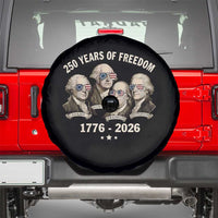 250 Years of Freedom Founding Fathers Spare Tire Cover Patriotic 1776 to 2026 July 4th American History - Wonder Print Shop