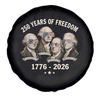 250 Years of Freedom Founding Fathers Spare Tire Cover Patriotic 1776 to 2026 July 4th American History - Wonder Print Shop