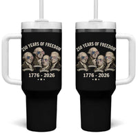 250 Years of Freedom Founding Fathers Tumbler With Handle Patriotic 1776 to 2026 July 4th American History - Wonder Print Shop