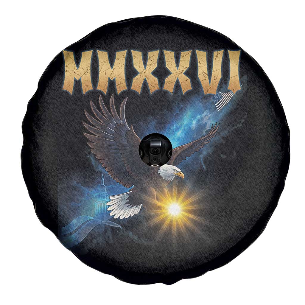 MMXXVI 2026 Eagle Spare Tire Cover Epic Patriotic Capitol Flag USA 250th Anniversary - Wonder Print Shop