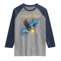 MMXXVI 2026 Eagle Raglan Shirt Epic Patriotic Capitol Flag USA 250th Anniversary - Wonder Print Shop