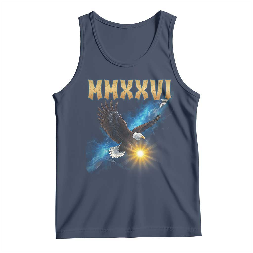 MMXXVI 2026 Eagle Tank Top Epic Patriotic Capitol Flag USA 250th Anniversary - Wonder Print Shop