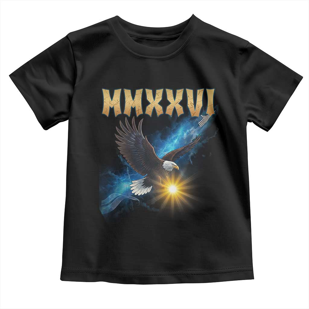 MMXXVI 2026 Eagle Toddler T Shirt Epic Patriotic Capitol Flag USA 250th Anniversary - Wonder Print Shop