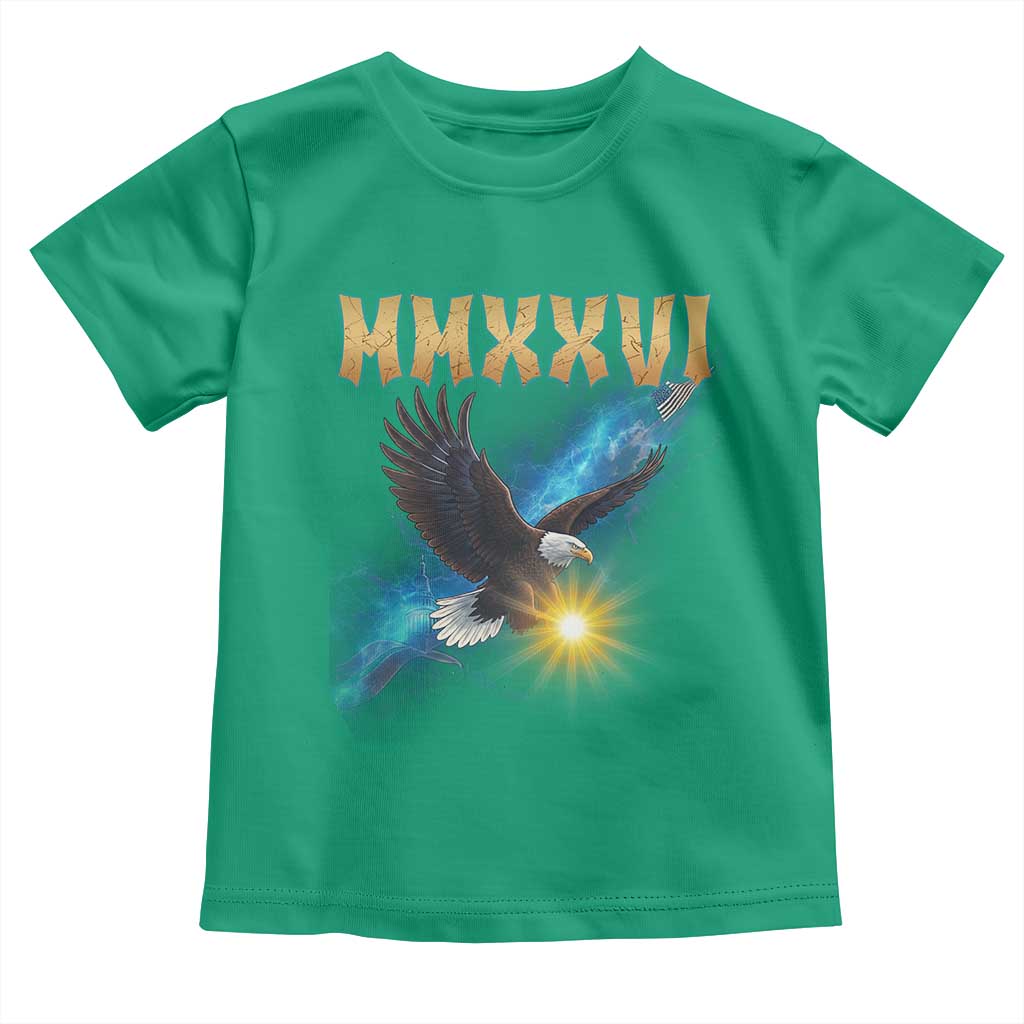 MMXXVI 2026 Eagle Toddler T Shirt Epic Patriotic Capitol Flag USA 250th Anniversary - Wonder Print Shop