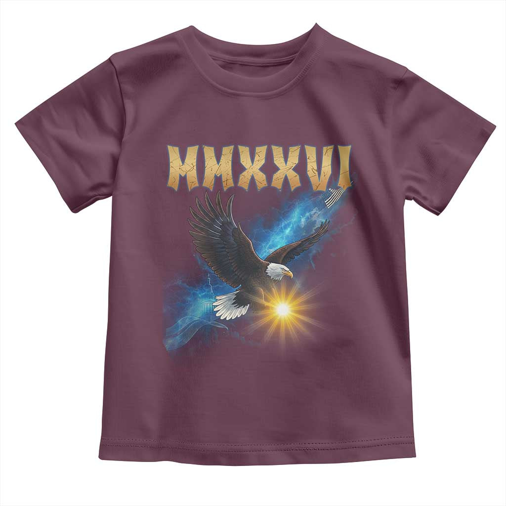 MMXXVI 2026 Eagle Toddler T Shirt Epic Patriotic Capitol Flag USA 250th Anniversary - Wonder Print Shop