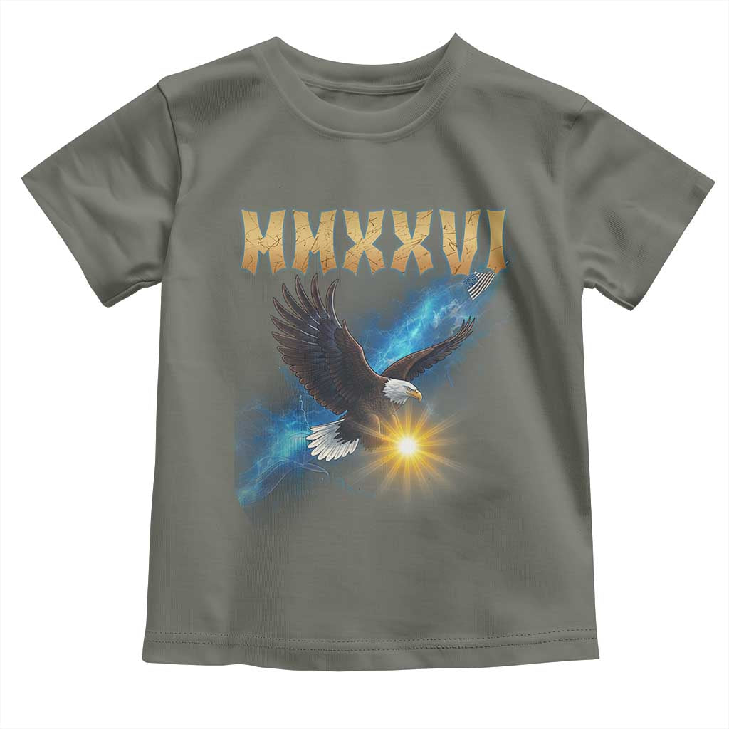 MMXXVI 2026 Eagle Toddler T Shirt Epic Patriotic Capitol Flag USA 250th Anniversary - Wonder Print Shop