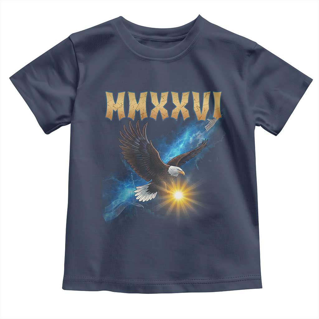 MMXXVI 2026 Eagle Toddler T Shirt Epic Patriotic Capitol Flag USA 250th Anniversary - Wonder Print Shop