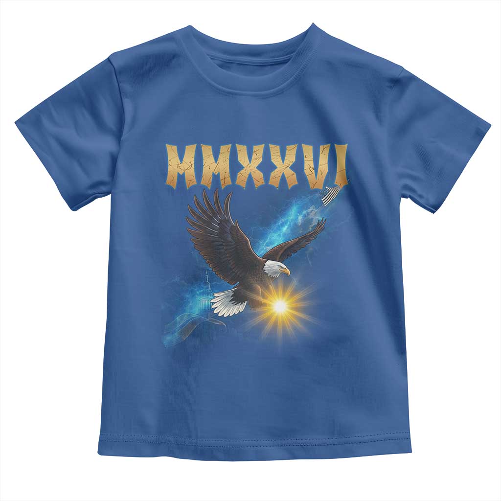 MMXXVI 2026 Eagle Toddler T Shirt Epic Patriotic Capitol Flag USA 250th Anniversary - Wonder Print Shop