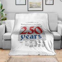 250 Years Declaration of Independence Throw Blanket Historic Patriotic 1776 to 2026 Semiquincentennial - Wonder Print Shop