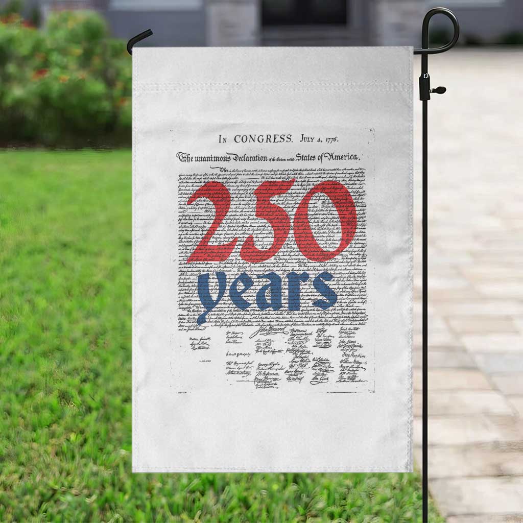 250 Years Declaration of Independence Garden Flag Historic Patriotic 1776 to 2026 Semiquincentennial - Wonder Print Shop