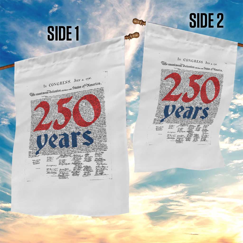 250 Years Declaration of Independence Garden Flag Historic Patriotic 1776 to 2026 Semiquincentennial - Wonder Print Shop
